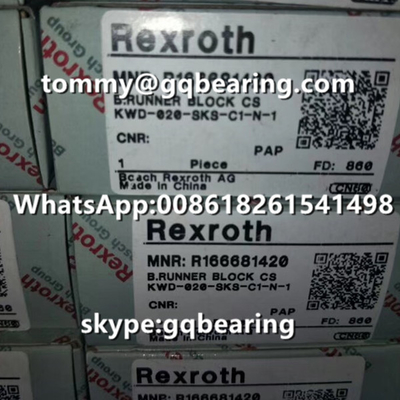 Rexroth R166681420 Material de aço Tipo estreito Corto comprimento Altura padrão SKS Bloco de corredores