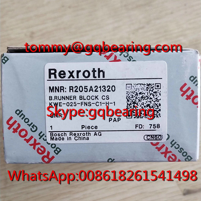 Material de aço carbono Rexroth R205A21320 Bloco de corrida R205A21320 FNS KWE-025-FNS-C1-H-1 Bloco linear