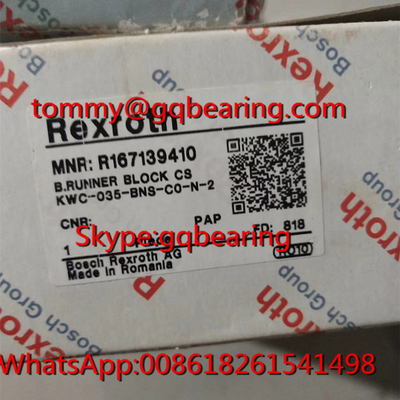 Material de aço carbono Rexroth R167139410 Largo Bloco de Corredores Bosch R167139410 Rolamento linear